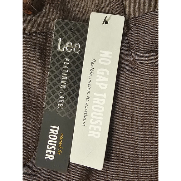 NWT Lee Platinum Label Womens Size 8 S No-Gap Trousers Stretch Deep Chocolate - Picture 3 of 8